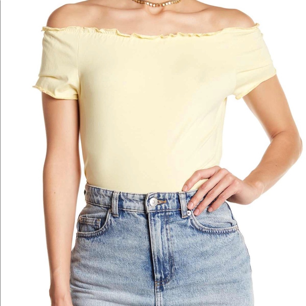 Good luck gem off the shoulder top
